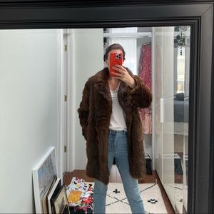 Zara faux fur coat.